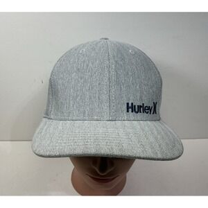 Hurley Hat Cap Gray L/XL Flex Fit Stretch Surfer Surf Skater Beach Streetwear